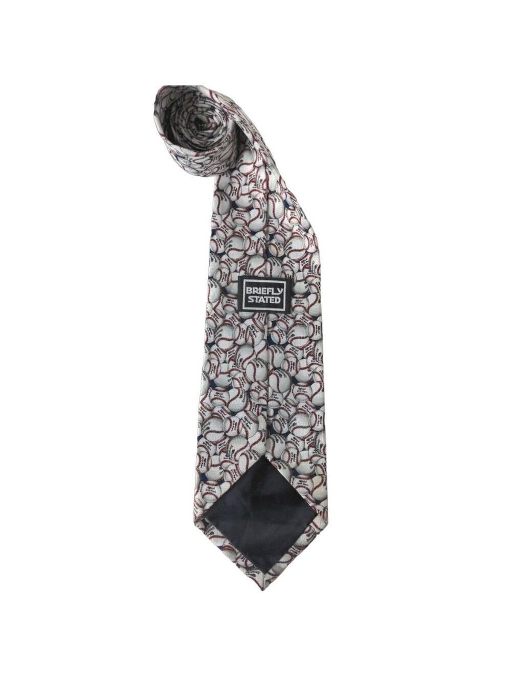 Briefly Stated Baseball Necktie All Over Print - Picture 5 of 6